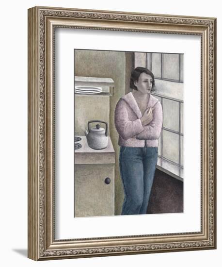 Woman Smoking at Window-Ruth Addinall-Framed Giclee Print