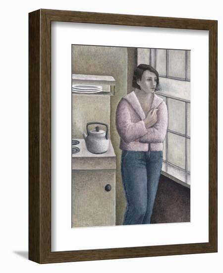 Woman Smoking at Window-Ruth Addinall-Framed Giclee Print