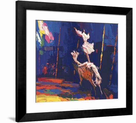 Woman Standing on a Horse (Without Border)-Unknown-Framed Serigraph