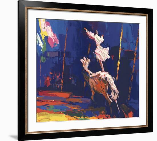 Woman Standing on a Horse (Without Border)-Unknown-Framed Serigraph