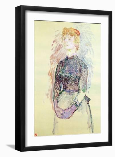 Woman Standing, Study for 'A Batignolles De Bruant', 1888 (Oil on Wood)-Henri de Toulouse-Lautrec-Framed Giclee Print