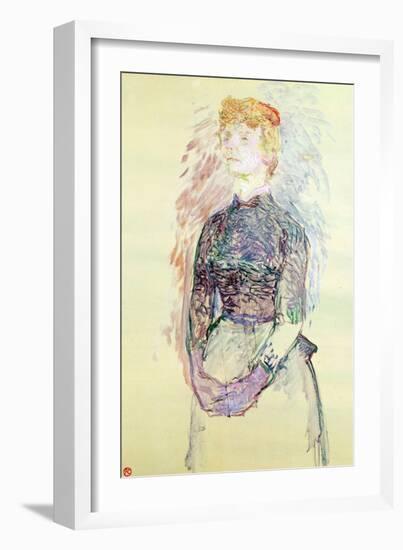 Woman Standing, Study for 'A Batignolles De Bruant', 1888 (Oil on Wood)-Henri de Toulouse-Lautrec-Framed Giclee Print