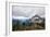 Woman Stands On The Edge Of A Backcountry Lookout Tower Overlooking The Cascade Mts Near Seattle-Michael Hanson-Framed Photographic Print