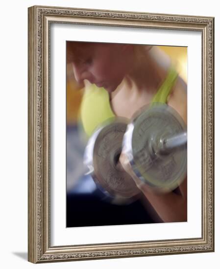 Woman Strength Training-null-Framed Photographic Print