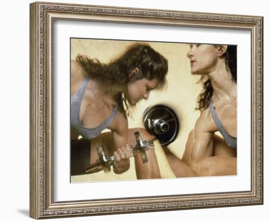 Woman Strength Training-null-Framed Photographic Print