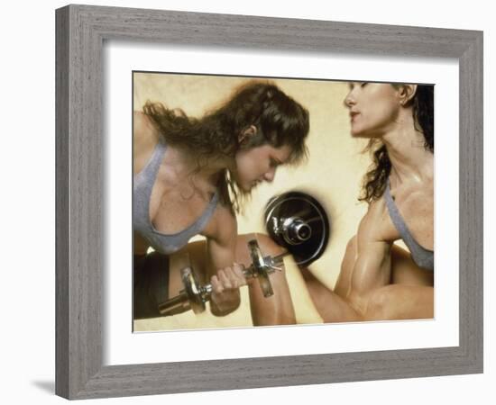 Woman Strength Training-null-Framed Photographic Print