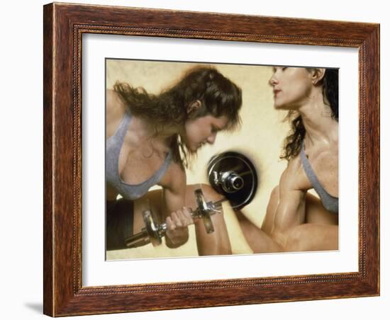 Woman Strength Training-null-Framed Photographic Print