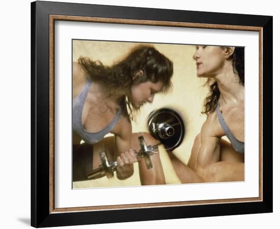 Woman Strength Training-null-Framed Photographic Print