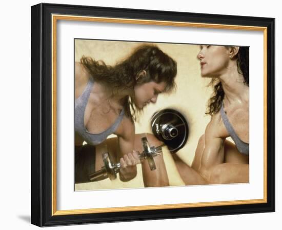 Woman Strength Training-null-Framed Photographic Print