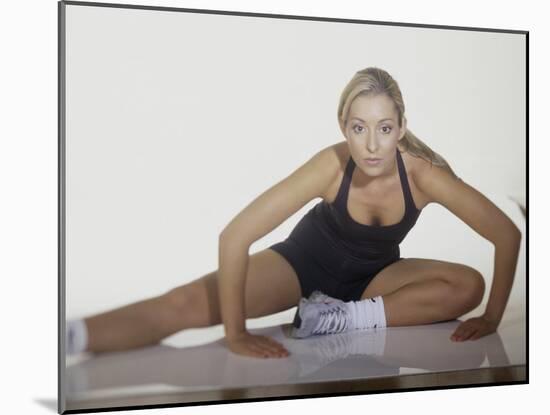 Woman Stretching Before Exercise-null-Mounted Photographic Print