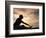 Woman Stretching by Sea, Ari Atoll, White Sands Island-Angelo Cavalli-Framed Photographic Print