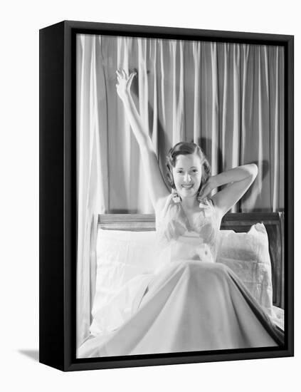 Woman Stretching in Bed-Philip Gendreau-Framed Premier Image Canvas