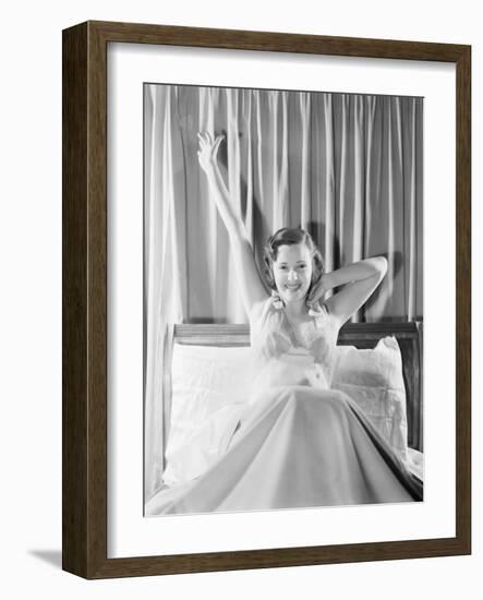 Woman Stretching in Bed-Philip Gendreau-Framed Photographic Print