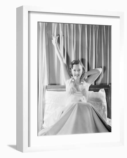 Woman Stretching in Bed-Philip Gendreau-Framed Photographic Print