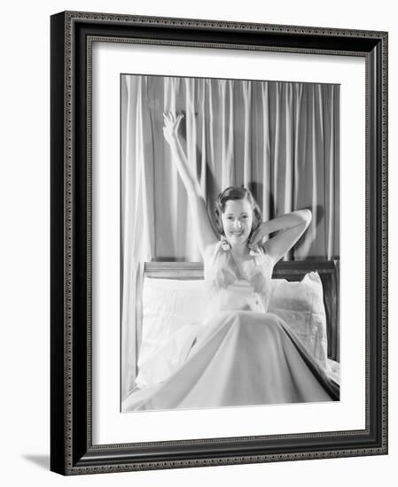 Woman Stretching in Bed-Philip Gendreau-Framed Photographic Print