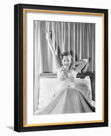 Woman Stretching in Bed-Philip Gendreau-Framed Photographic Print