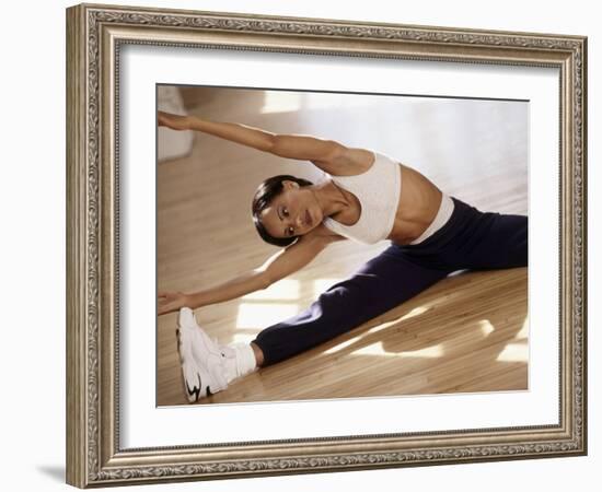 Woman Stretching-null-Framed Photographic Print