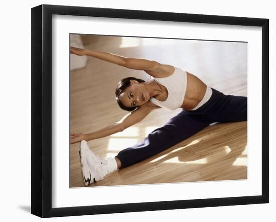 Woman Stretching-null-Framed Photographic Print