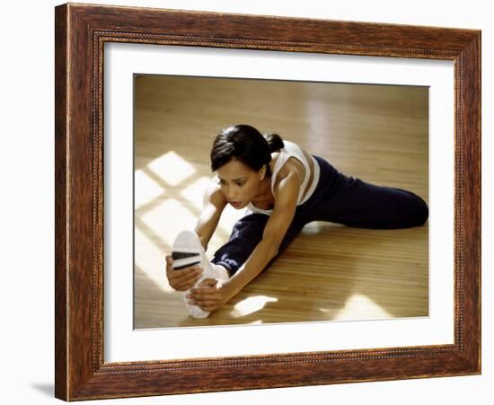 Woman Stretching-null-Framed Photographic Print