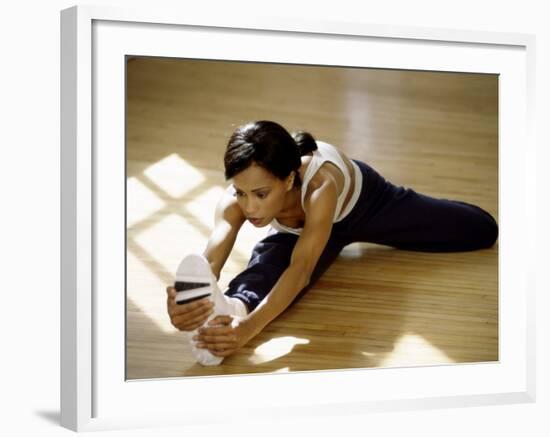 Woman Stretching-null-Framed Photographic Print