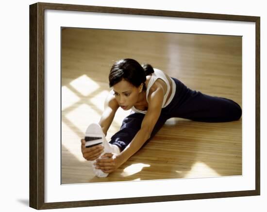 Woman Stretching-null-Framed Photographic Print