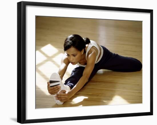 Woman Stretching--Framed Photographic Print