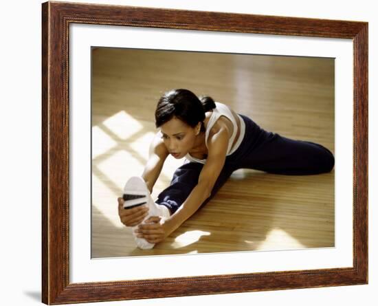 Woman Stretching-null-Framed Photographic Print