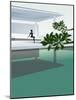 Woman Sunbathing by Luxurious Swimming Pool-null-Mounted Giclee Print