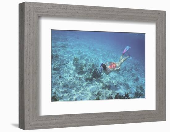 Woman Swimming in the Ocean-DLILLC-Framed Photographic Print