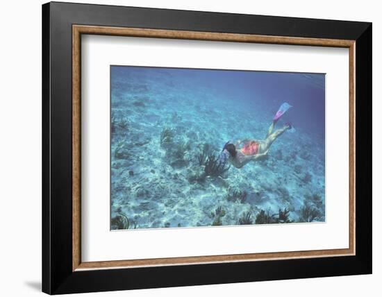 Woman Swimming in the Ocean-DLILLC-Framed Photographic Print