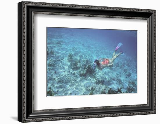 Woman Swimming in the Ocean-DLILLC-Framed Photographic Print