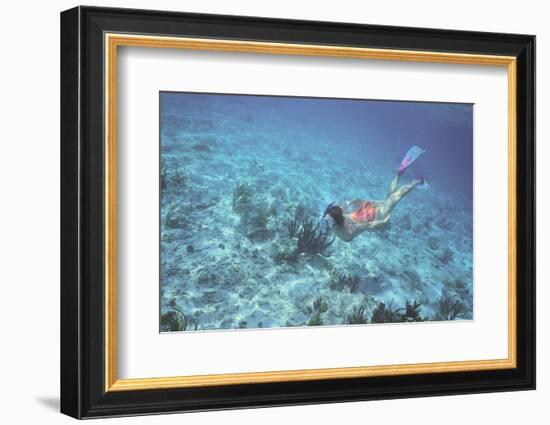 Woman Swimming in the Ocean-DLILLC-Framed Photographic Print