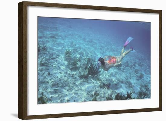 Woman Swimming in the Ocean-DLILLC-Framed Photographic Print