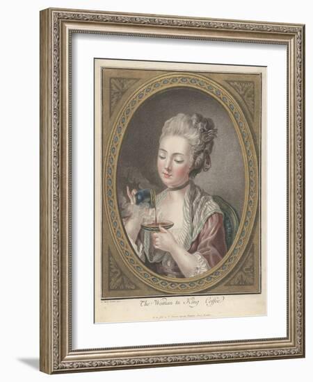 Woman Taking Coffee-Louis-Marin Bonnet-Framed Giclee Print