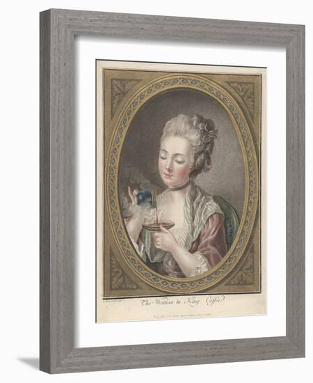 Woman Taking Coffee-Louis-Marin Bonnet-Framed Giclee Print