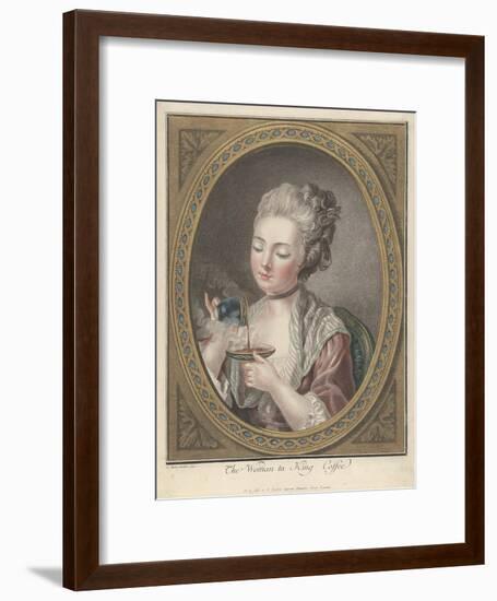 Woman Taking Coffee-Louis-Marin Bonnet-Framed Giclee Print