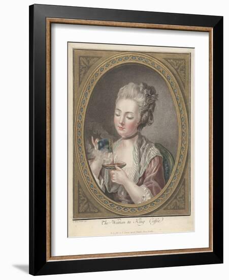 Woman Taking Coffee-Louis-Marin Bonnet-Framed Giclee Print