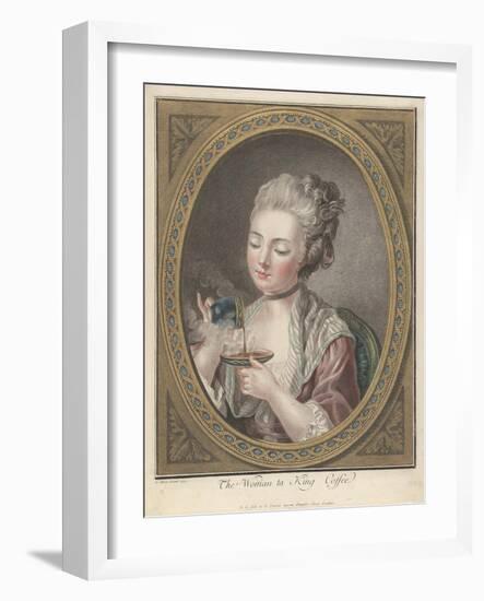 Woman Taking Coffee-Louis-Marin Bonnet-Framed Giclee Print