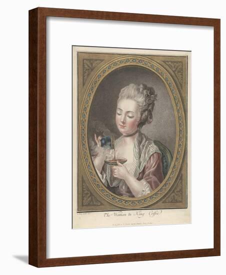 Woman Taking Coffee-Louis-Marin Bonnet-Framed Giclee Print