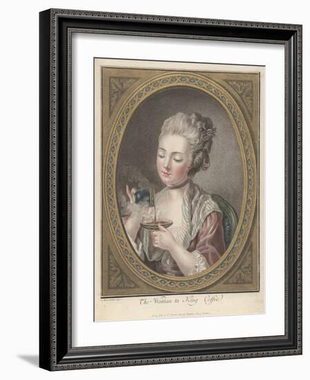 Woman Taking Coffee-Louis-Marin Bonnet-Framed Giclee Print