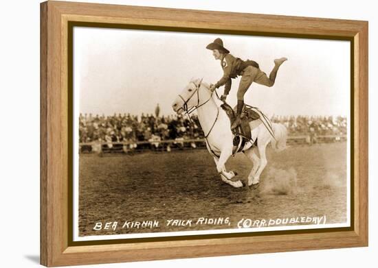 Woman Trick Rider-null-Framed Stretched Canvas