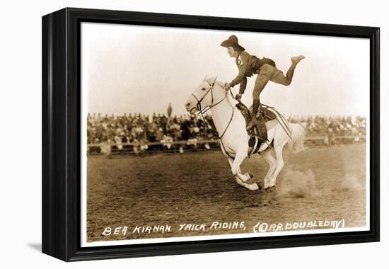 Woman Trick Rider-null-Framed Stretched Canvas