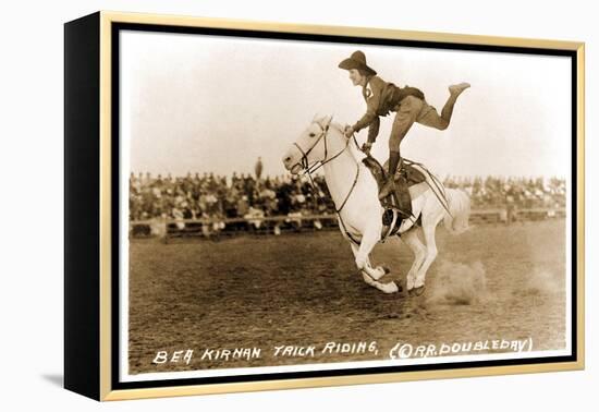 Woman Trick Rider-null-Framed Stretched Canvas