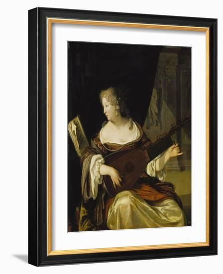 Woman Tuning Her Lute, 1678-Eglon Hendrick Van Der Neer-Framed Giclee Print