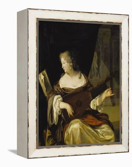 Woman Tuning Her Lute, 1678-Eglon Hendrick Van Der Neer-Framed Premier Image Canvas