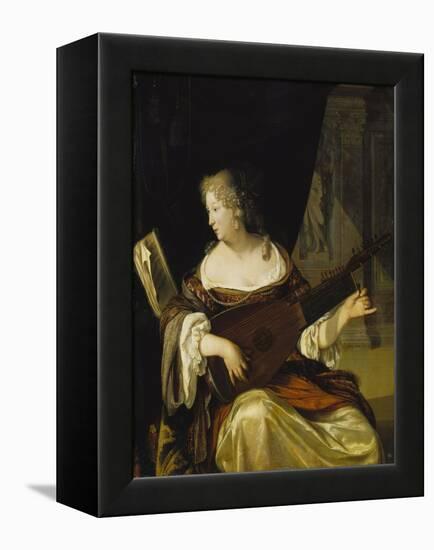 Woman Tuning Her Lute, 1678-Eglon Hendrick Van Der Neer-Framed Premier Image Canvas
