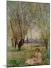 Woman Under the Willows-Claude Monet-Mounted Art Print