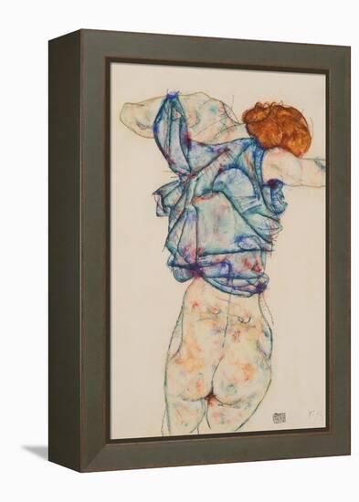 Woman Undressing-Egon Schiele-Framed Premier Image Canvas