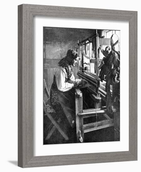 Woman Using a Loom, Sweden, 1936-null-Framed Giclee Print