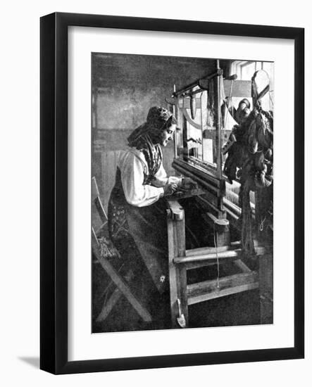 Woman Using a Loom, Sweden, 1936-null-Framed Giclee Print